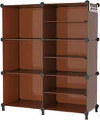 AWTATOS Closet Organizer 6 Cube Storage Shelves Portable Closet Clothes Organizers and Storage Stackable Cubby Shelving for C