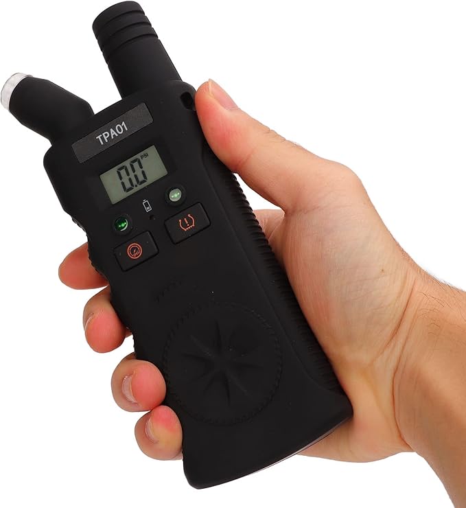 2 in Digital Tyre Pressure Gauge TPMS Relearn Tool with 4 Setting Ranges Auto Off Feature Ideal Replacement for Suitable for Cars Motorcycles Tire Pressure Sensor Activation Tool