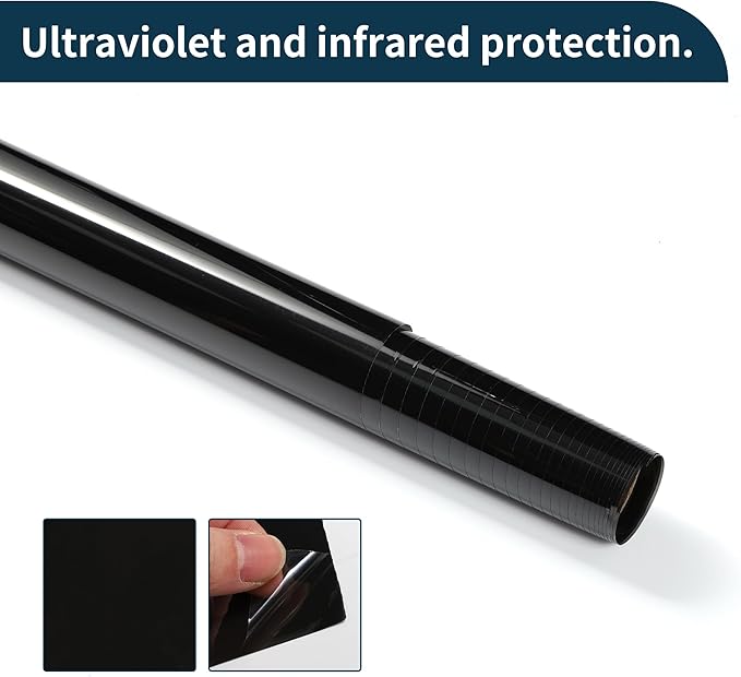 Motoforti Nano Ceramic Car Window Tint Film VLT 18% IRR 48% UVR 75% Chrome Gray 5ft x 30inch Privacy Film 2mil PET 1 Pc