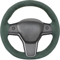 MEWANT Hand Stitched Steering Wheel Cover for Tesla Model 3 2017-2023 / Model Y 2020-2023 Accessories