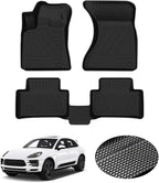 KUST Floor Mats for Porsche Macan 2014-2025 2026 All Weather Floor Liners 1st & 2nd Row Accessories Rubber High Side Black Non-Slip