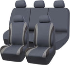 CAR PASS Line Rider Sporty Cloth Universal Fit Car Seat Cover -100% Breathable with 5mm Composite Sponge Inside,Airbag Compat