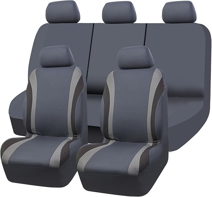 CAR PASS Line Rider Sporty Cloth Universal Fit Car Seat Cover -100% Breathable with 5mm Composite Sponge Inside,Airbag Compat