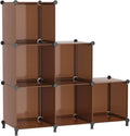 AWTATOS Cube Storage Organizer, Storage Cubes Shelves Bookshelf, 6 Cube Closet Organizers and Storage, DIY Stackable Plastic 