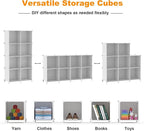 AWTATOS 8 Cube Storage Organizer, Closet Organizer Storage Shelf, Bookcase Bookshelf, DIY Stackable Storage Cubes Shelves for
