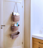 Over the Door Hanging Basket for Organizing 3 Tiers Woven Cotton Rope Wall Mount Storage basket Decorative Kitchen Hanging Or