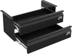 VEVOR Under Desk 2 Layer Slide Out Drawer, 16 inch Under Desk Pull-out Drawer for Home Office Sit Stand Workstation, Black