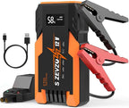 S ZEVZO ET05 Jump Starter 3000A Portable Car Jump Starter Battery Pack (7.2L Gas/ 5.5L Diesel), 51.8Wh 12V Jump Box with USB