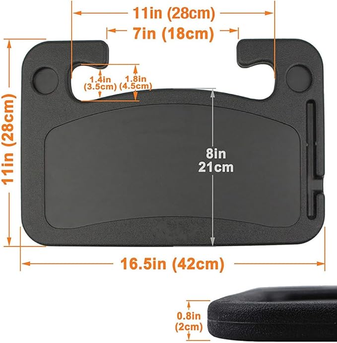 1 Pcs Car Steering Wheel Tray for Cadillac Seville/DeVille/Escalade ESV/Lyriq/Vistiq, Multi-Functional Notebook Eating Desk Double-Sided Design Table Holder Auto Interior Accessories,B