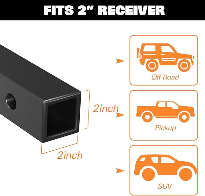 WEIZE 53" x 19" Hitch Mount Cargo Carrier Basket 500LB Capacity with Hitch Stabilizer, Waterproof Bag, Net & Straps, Fits 2" Receiver for Car SUV, Steel Construction