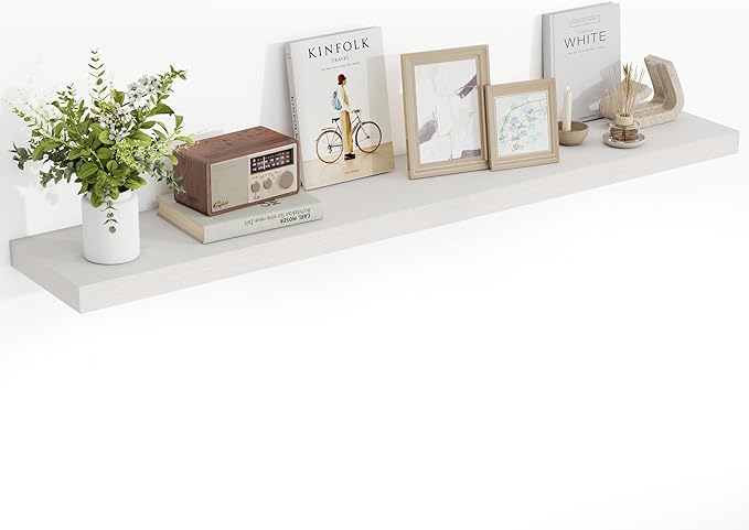 55 Inch Floating Shelves, 55"x9.25"x1.5" Inch Deep Floating Shelves for Wall, Wooden Shelves for Bathroom, Bedroom, Living Ro