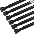 KXLife 6Pcs Spring Tension Curtain Rod 28 to 49 Inch Cupboard Bars Tensions Rod Spring Loaded Curtain Rods，Adjustable Length 