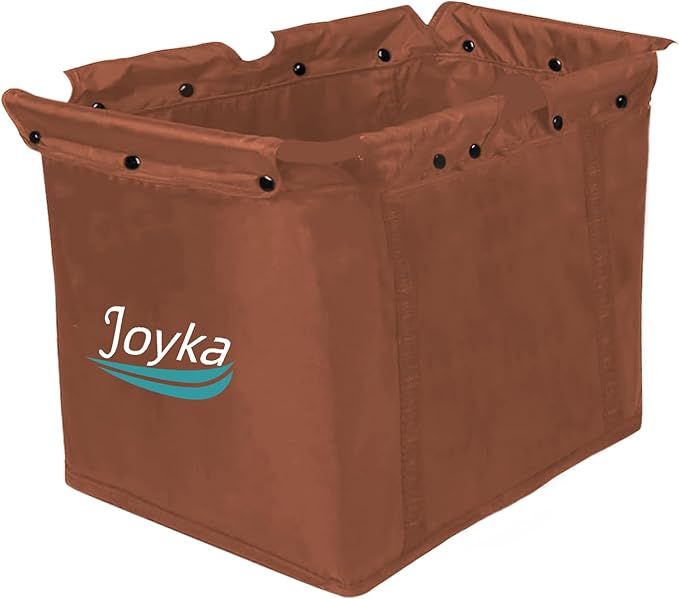 Joyka 85 Liters Shopping Cart Bags Trolley Replacement for 85L Trolley Oxford Cloth Waterproof Cart Bags Storage Bag Brown, 18.11 x 17.12 x 20.86in Brown (Bag Only)