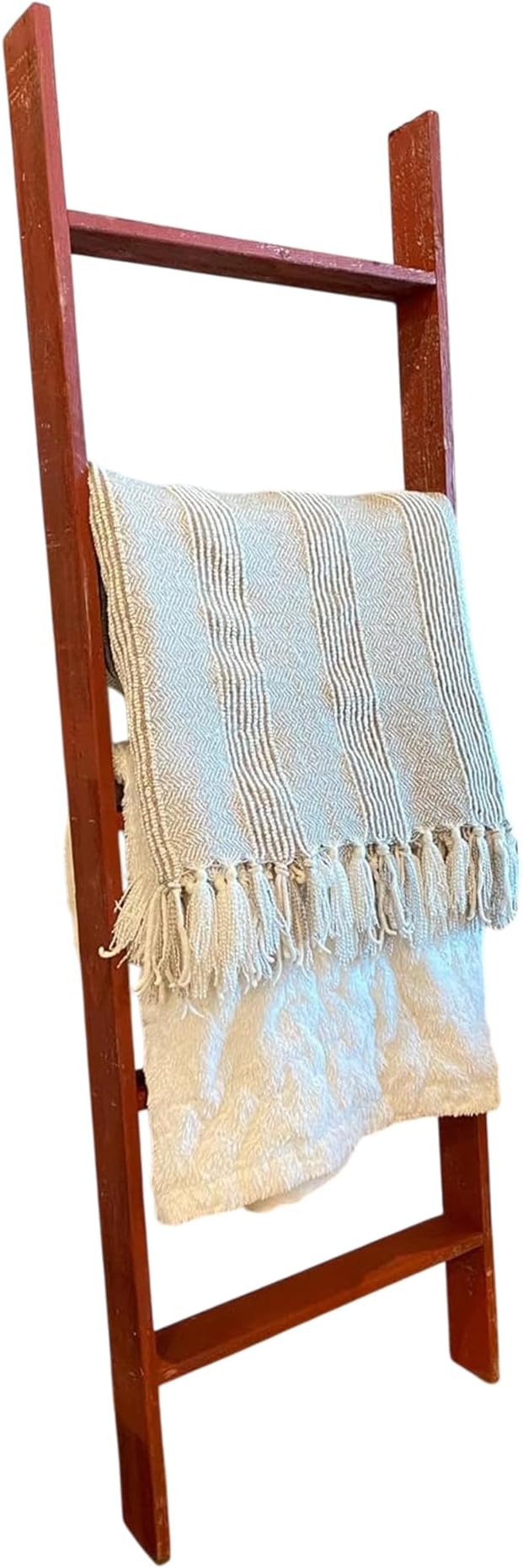 BARNWOODUSA Throw Blanket Ladder – Fully Assembled Reclaimed Wood – Rustic Decorative Ladder for Towels, Quilts, & More – Per