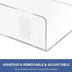 HBlife Acrylic Shelf Dividers for Closet Organization, 6 Pack Clear Sturdy Separate Closet Dividers for Shelves, Adjustable P