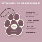 One Fur All Pet House Car Air Freshener - Lavender Green Tea Pack of 4 - Non-toxic Car Air Freshener - Pet-Friendly Air Fresh