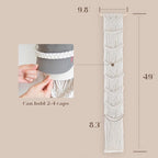 jontell Cap Holder-1 Pack Hat Organizer for Baseball Caps, Macrame Hat Rack for Wall, Cap Rack for Baseball Cap Display Boho 