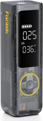 Fanttik X8 APEX Tire Inflator Portable Air Compressor, 1 Min Fast Inflation, 150PSI Cordless Tire Inflator with LED Dual Screen, Suitable for Car, Bike, Motorcycle, Up to 26.3″ Tires, Mechanical Gray