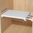 iayokocc Expandable Closet Tension Shelf Rod, Adjustable Metal Storage Rack,DIY Organizer Divider Separator for Cabinet Wardr