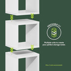 Furinno Cubicle Book Shelf, Stackable Bookshelf, Cube Storage Organizer Bookcase with Open Back, Extra Thick, 15.8" x 15.8" x