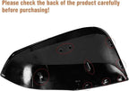 Moonlinks Compatible with Toyota RAV4 2019 2020 2021 2022 2023 2024 Left Side Mirror Cover Replacement, Glossy Black Exterior Left Driver Side Door Rearview Mirror Cap Trim for RAV4 LH