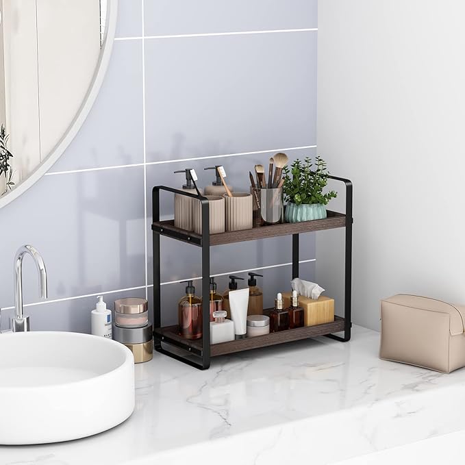 HNRLOY Bathroom Counter Organizer,Bathroom Countertop Organizer,Counter Shelf,Countertop Storage,Organization and Storage,Mak