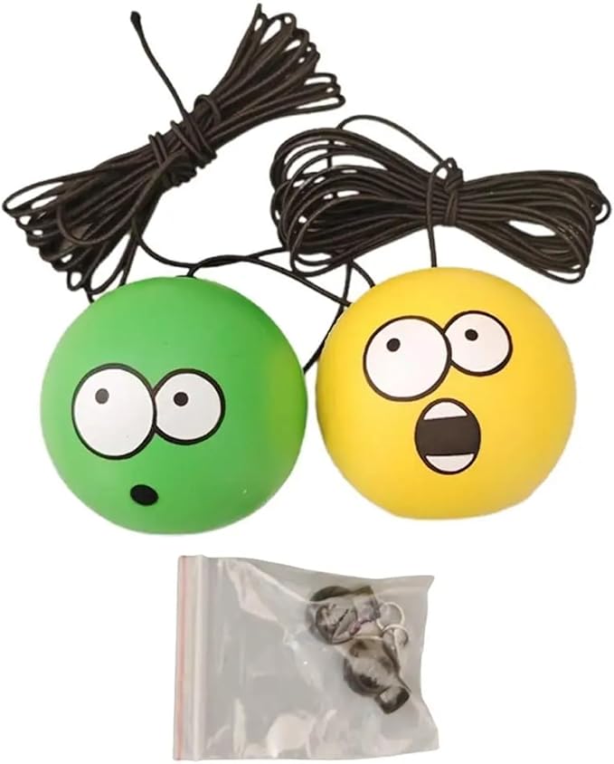 Tennis Garage Parking Aid with Lanyard 8 Pcs Garage Tennis Parking Aid 7cm Hanging Ball 4m Elastic Rope PU Foam Car Sign Decoration General Ornament(Colore)