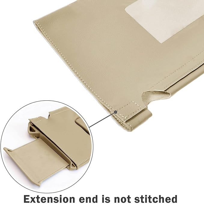 KBH Car Sun Visor Cover for Chevy Tahoe Suburban & GMC Yukon 1995 1996 1997 1998 1999, Left and Right Side Sunvisor Covering, Vinyl Leather Trim, Anti-Scratch, Tan