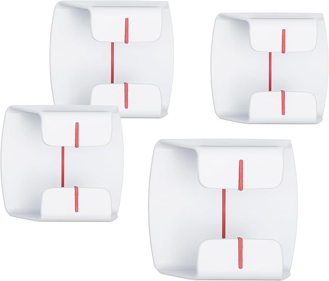 Park Ranger 4 pcs: U.S.A. Made Garage Parking Aid Bright White Amazingly Simple Perfect Assist Gadget Stop Indicator, Easy Install Stopper Peel & Stick Tape & Wall Decals 1 per Vehicle