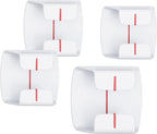 Park Ranger 4 pcs: U.S.A. Made Garage Parking Aid Bright White Amazingly Simple Perfect Assist Gadget Stop Indicator, Easy Install Stopper Peel & Stick Tape & Wall Decals 1 per Vehicle