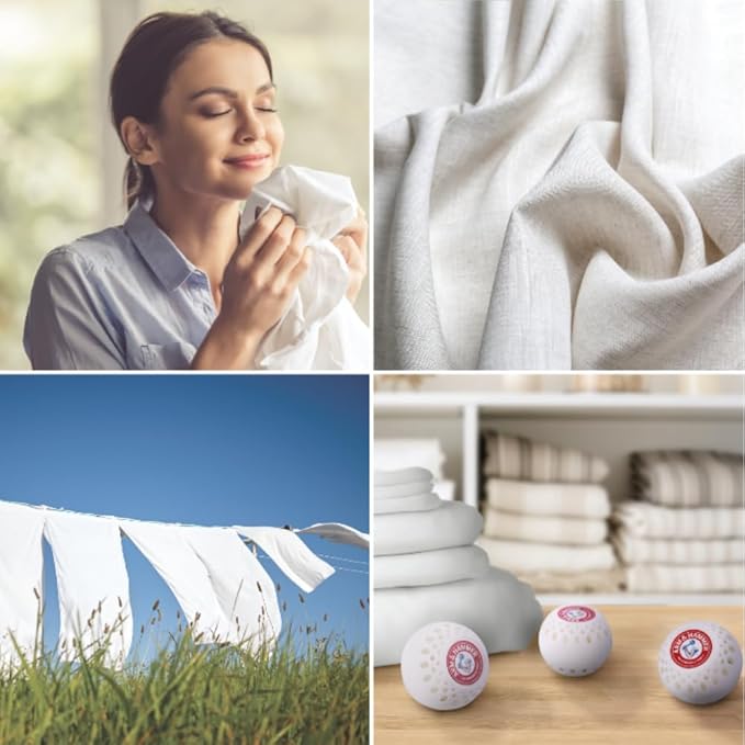 Arm & Hammer OdorBusterz® Odor Eliminator Balls, White Linen, 3 Count – Baking Soda Odor Control for Closets, Drawers, Hamper