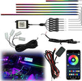 Interior Car Strip Lights Dreamcolor Acrylic Car Decorative Lights with APP Control Multicolor Internal Lighting Kit Music&DIY Function Ambient Fiber Optic Strip LEDs