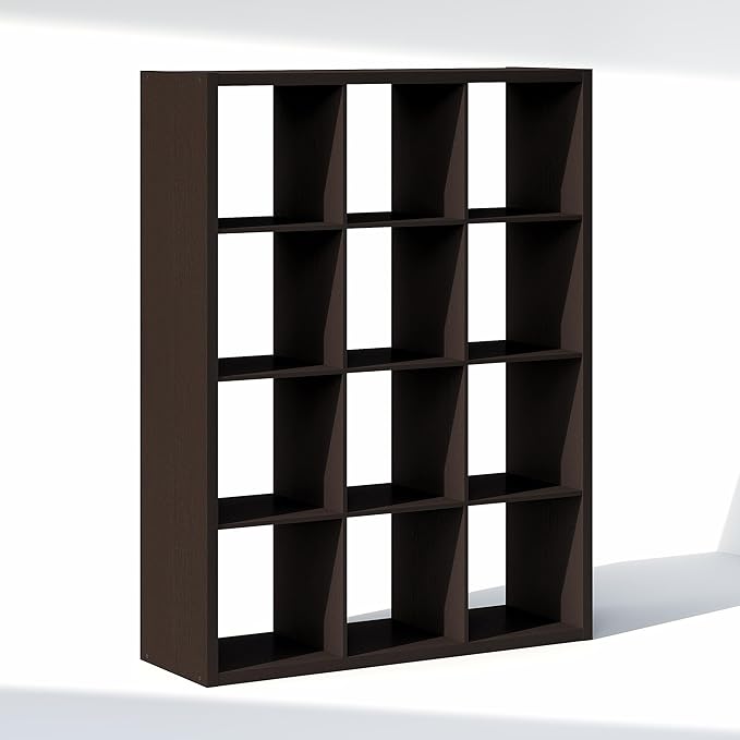 Furinno Cubic Closet Organizers and Storage, 12-Cube Closet Organizer, Open Shelf Closet Storage, Extra Thick Frame for Wardr