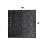 Pegboard Smith 16x16 inch Wall Tool Organizer Pegboard Panels, Black Metal Pegboard for Tool Storage, Workbench Tools Organiz