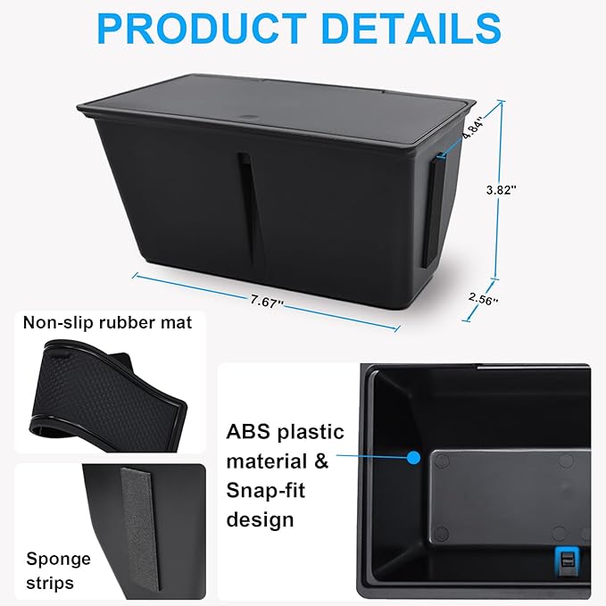 Center Console Hidden Organizer Compatible with 2022 2023 2024 2025 2026 Toyota Tundra and 2026 Toyota Sequoia Accessories OEM Secret Compartment Storage Box Press Open(Fit SR/SR5/Limited/TRD Pro)