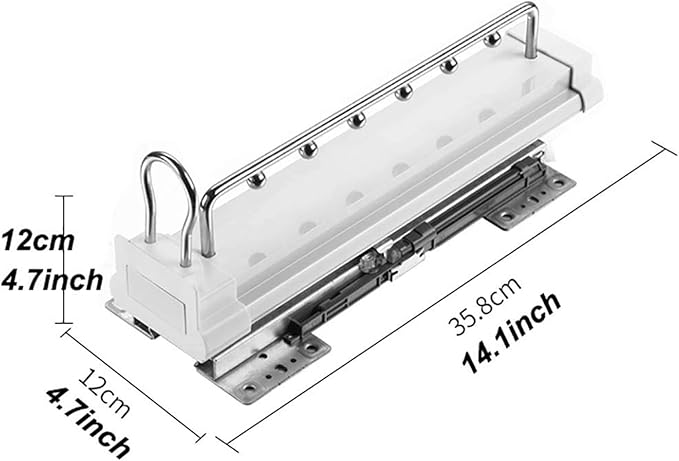 Pull Out Clothes Rail Extendable Clothes Rail - Sliding Wardrobe Closet Rod, Pull Out Closet Clothes Rail With Buffer System,