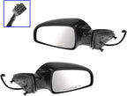 TRQ 2 Piece Driver and Passenger Side Mirror Assembly Set Electric Adjustment Heated No Memory Black Compatible with 2007-200