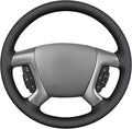 MEWANT DIY Hand Stitch Steering Wheel Cover for Chevy Silverado 1500 Avalanche Hive Embossed Faux Leather Steering Wrap