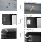 Towing Mirror Compatible with 2022-2025 Tundra with Blind Spot Monitoring Power Adjusted Heated Glass Turn Signal Backup Lamp Manual Telescoping & Folding Pair