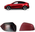 Compatible with Tesla Model Y Side Mirror Cover Replacement 2021 2022 2023 2024, Left Driver Side Rearview Mirror Cover Cap for Model Y Accessories(red)