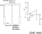 Pull-Down Wardrobe Clothes Rail - Extendable Pull Out Closet Rods, Extendable Rail Tube Rod, Hanging Rod for Closet Storage, 