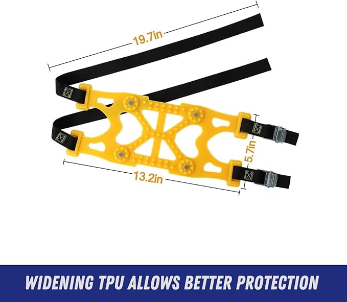 Jeremywell 6 PCS Car Snow Chains for TWO TIRES Emergency Anti Slip for Most Cars/SUV/Trucks, Winter Universal Security Chains