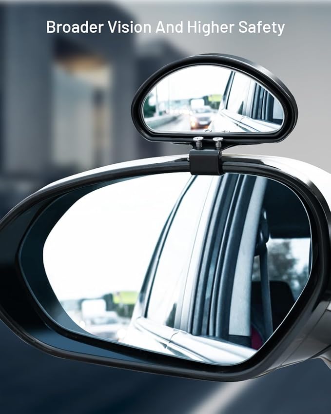 Blind Spot Mirrors, Adjustable Car Auxiliary Universal Wide Angle Mirror for Universal Cars, Screw Fixation