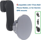 Aluminium 17mm/0.67" Ball Mount Extension Arm, Solid 17mm Vent Clip Ball Extender Female to Male for Car Vent Phone Holder - Metal Made (2.87" Short Arm)