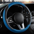 Car Steering Wheel Cover, Microfiber Leather Steering Wheel Cover Universal Fit 14.5-15 inch Anti-Slip Comfortable Breathable