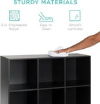 Best Choice Products 9-Cube Storage Organizer, 11in Shelf Opening, Bookcase, Display Shelf, Customizable w/ 3 Removable Back 