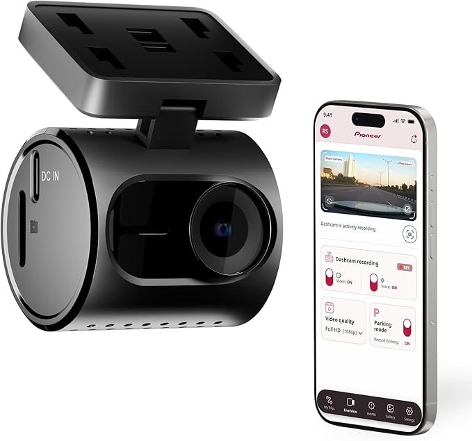 Pioneer VREC-H120SC Compact Dash Camera – Discreet 1.5K Resolution Front Dash Cam for Cars with Impact Detection, 120 Degree 
