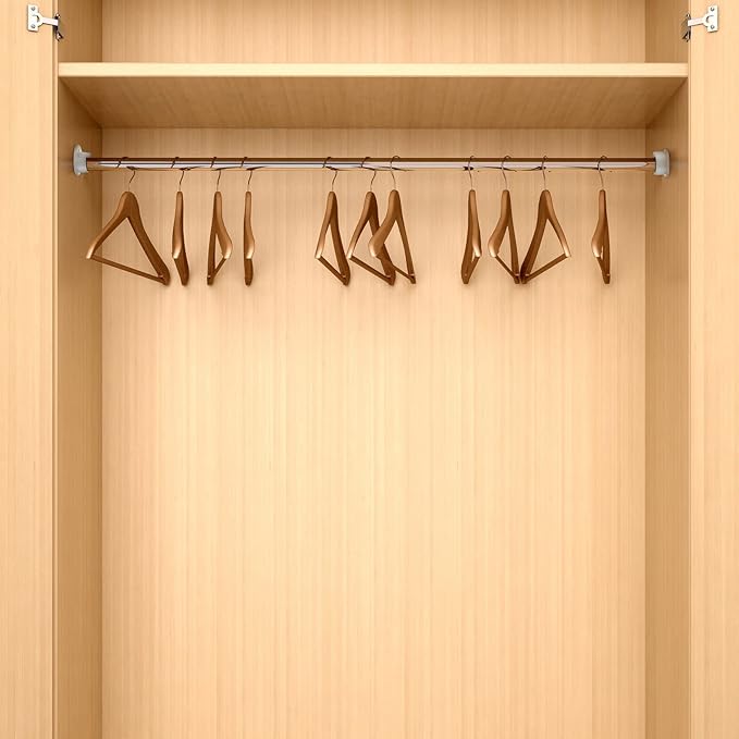 Amyhill Plastic Closet Pole Socket White Closet Rod Holders Rod Bracket Shower Holders Wardrobe Tube Support for Bathroom Cur