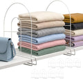 8-Pack 12" Tall Shelf Dividers - Closet Shelf Organizer - Easy to Install - No Tool - White PE Coating Steel