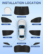 8PCS Window Shades for Chevy Equinox 2018-2026 Accessories – Full Coverage Sun Shade for Side Windows, Rear Triangular & Windshield – UV Protection & Privacy for Camping, Napping, Relaxing
